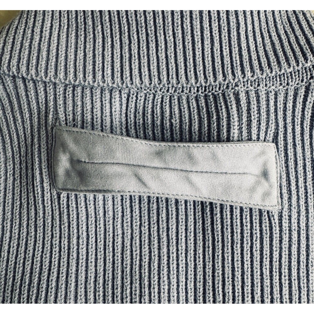 Bloomingdales Reverse Button Cardigan Sweater XL Sunflower Blue Pockets Womens - Picture 5 of 9